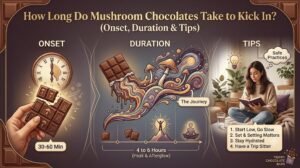 how do mushroom edibles take to kick in