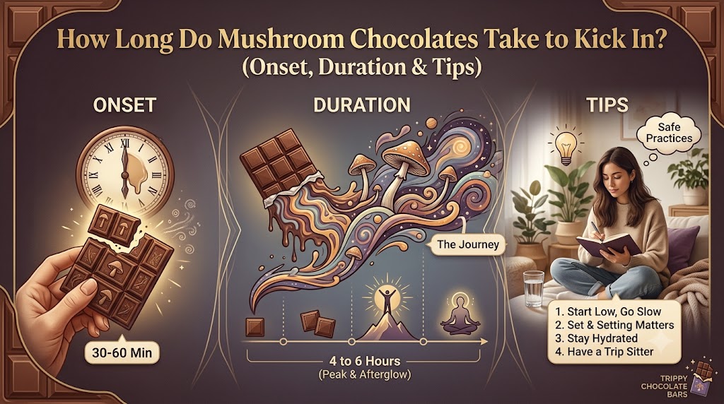 how do mushroom edibles take to kick in